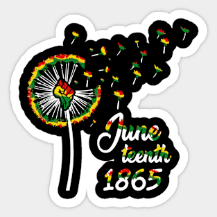 Juneteenth Dandelion Flower Sticker